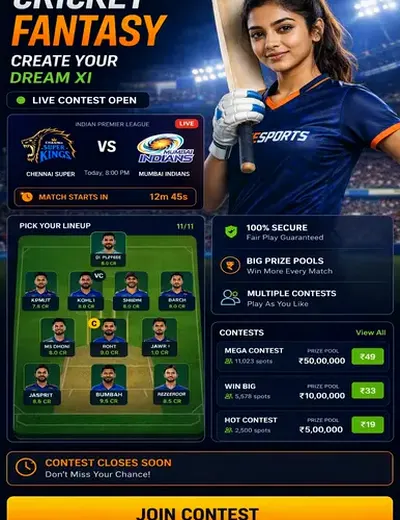 Comedl777 (come com) fantasy cricket & matchday visual 3